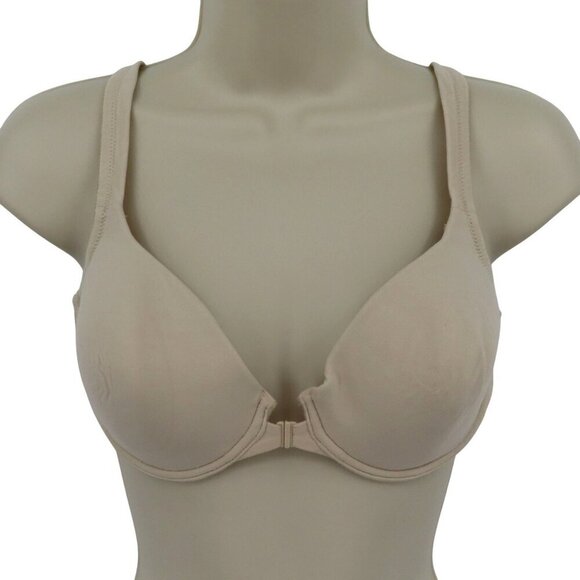 Victorias Secret 36C Bra Beige Front Hook Underwired Lightly Padded Style 136888 - Picture 1 of 16